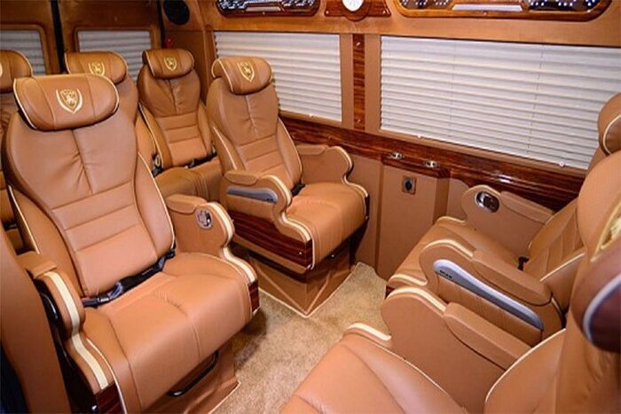 The interior of Luxury Trans limousine